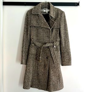 Double-Breasted Tweed Coat
